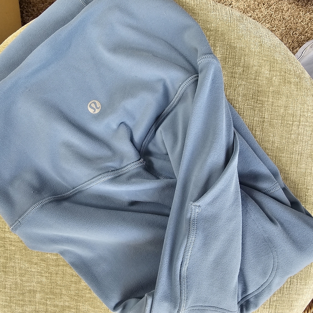 LULULEMON WIDE LEG TWO POCKET LEGGINGS BLUE/GREY size 0